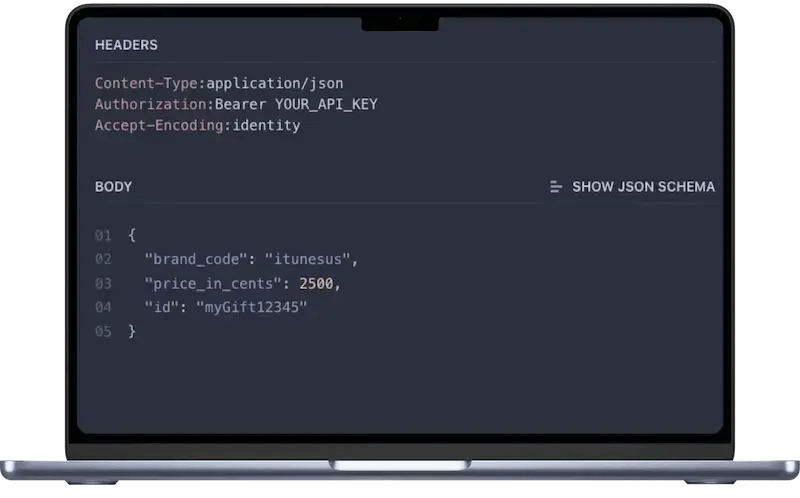 Giftbit's API documentation.