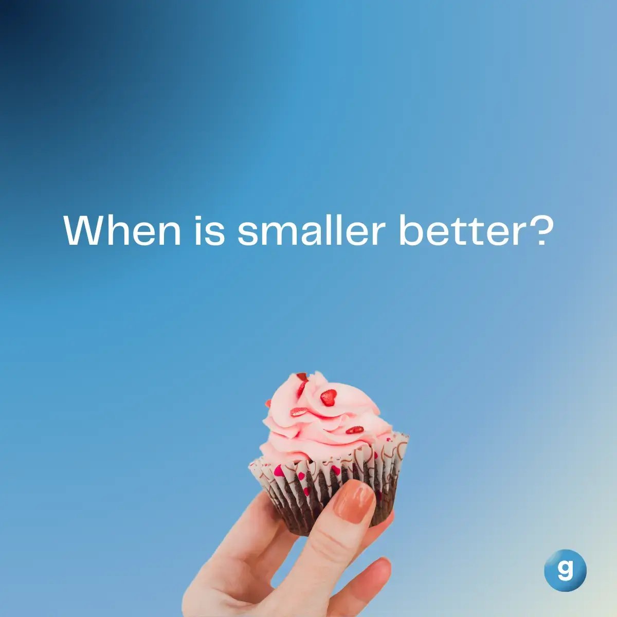 graphic of a hand holding a micro cupcake to symbolize micro rewards
