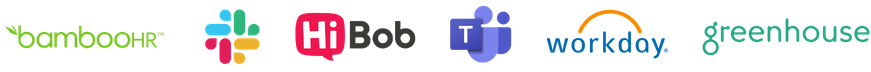 Trigger digital rewards with BambooHR, Slack, HiBob, Teams, Workday, Greenhouse, and more HRIS tools.