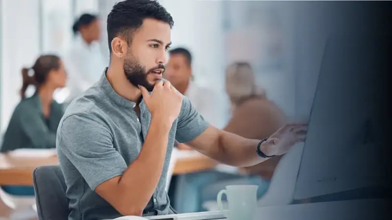 Modern exec at computer building incentive program.