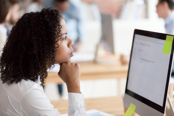 OPT Blog Image - Employee checking their emails to see if they received gift card rewards