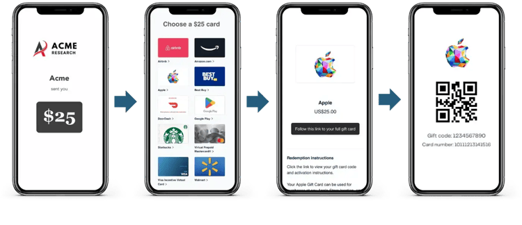 Recipient experience on iphone.