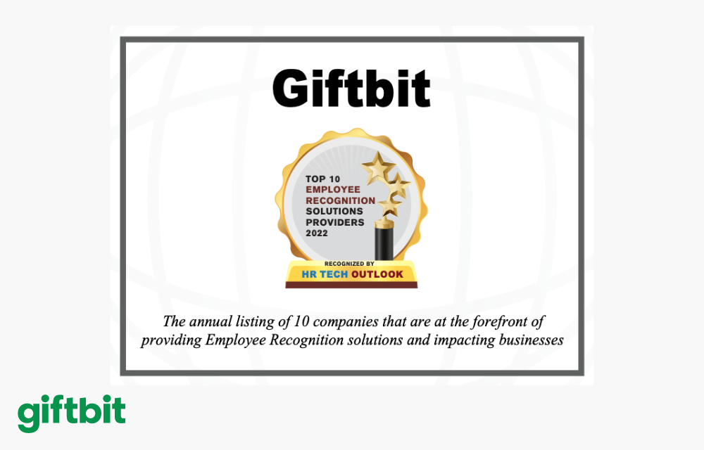 Giftbit Named Top 10 Employee Recognition Solution for 2022